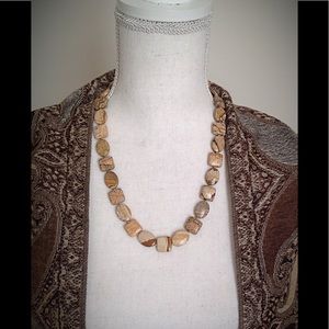 22" Genuine Picture Jasper necklace, hand-strung